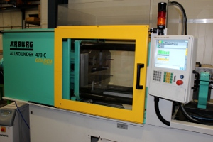 RPM’s in-house Arburg injection moulding machine graphic